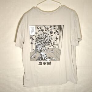 Junji Ito Collection Tee XL Blood Bubble Bushes Anime Shirt Crunchyroll Horror